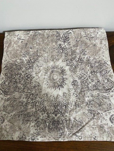 West Elm Printed Velvet /Linen backed 20 x 20 Pillow Cover