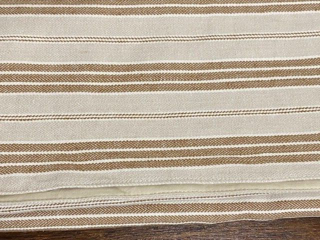 Pottery Barn Colette Stripe Cotton/Linen Table Runner, 18 x 108 in, Amber