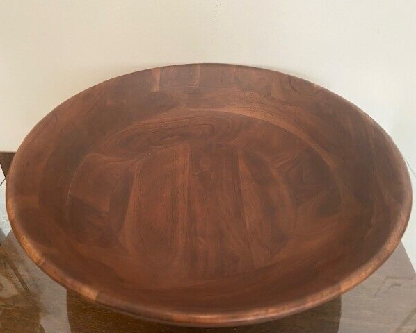 Pottery Barn Chateau Handcrafted Acacia Wood Salad Bowl, 20 in