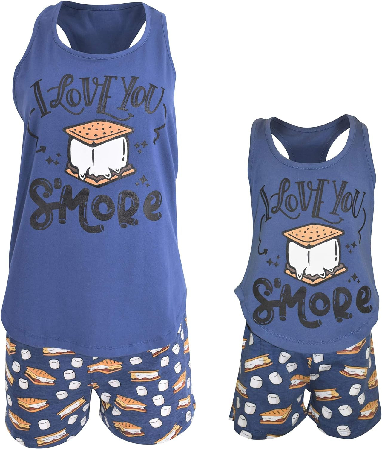 Girls Matching Mommy and Me Smores Shorts Set Outfit