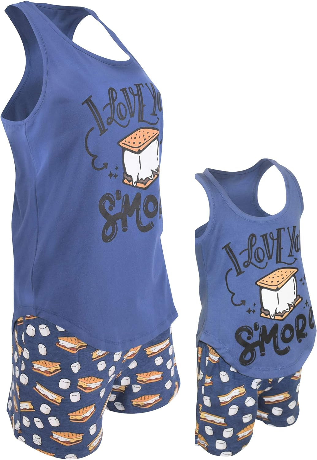 Girls Matching Mommy and Me Smores Shorts Set Outfit