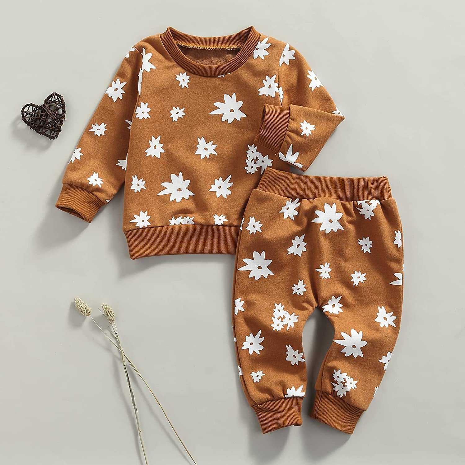 Newborn Infant Baby Girl Clothes Set Long Sleeve Sweatshirts Tops Pants Outfits Clothing Gifts 3 6 9 12 18 24 Months